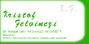 kristof felvinczi business card